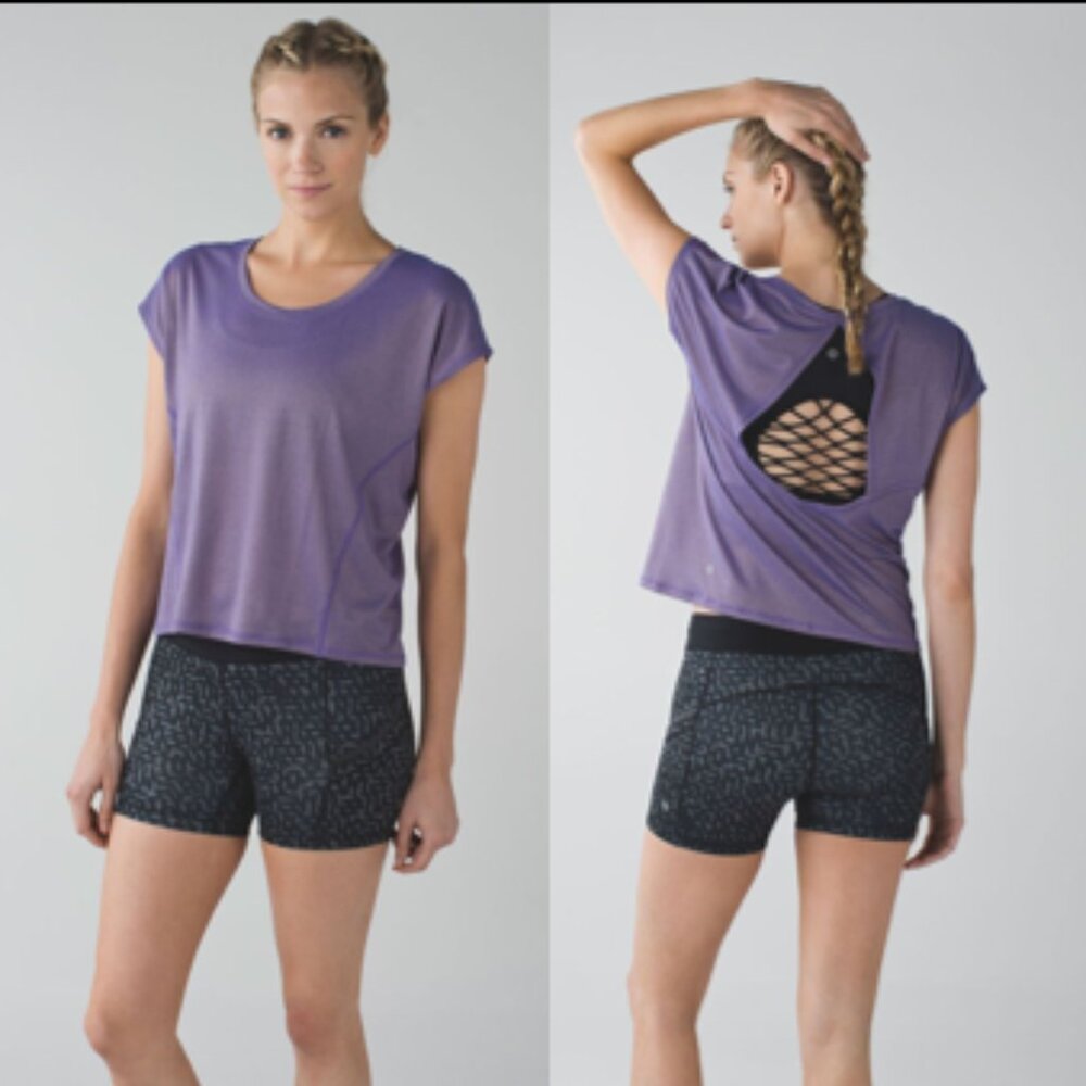 Lululemon sweaty or not crop tee